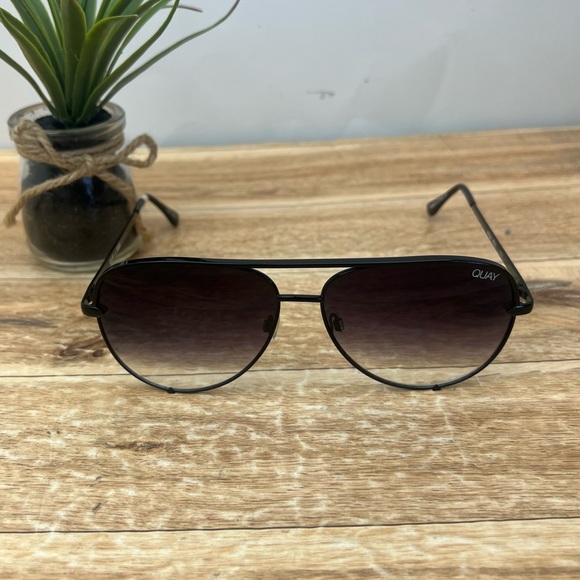 Quay Australia Accessories - Quay High Key 62mm Oversize Aviator Sunglasses